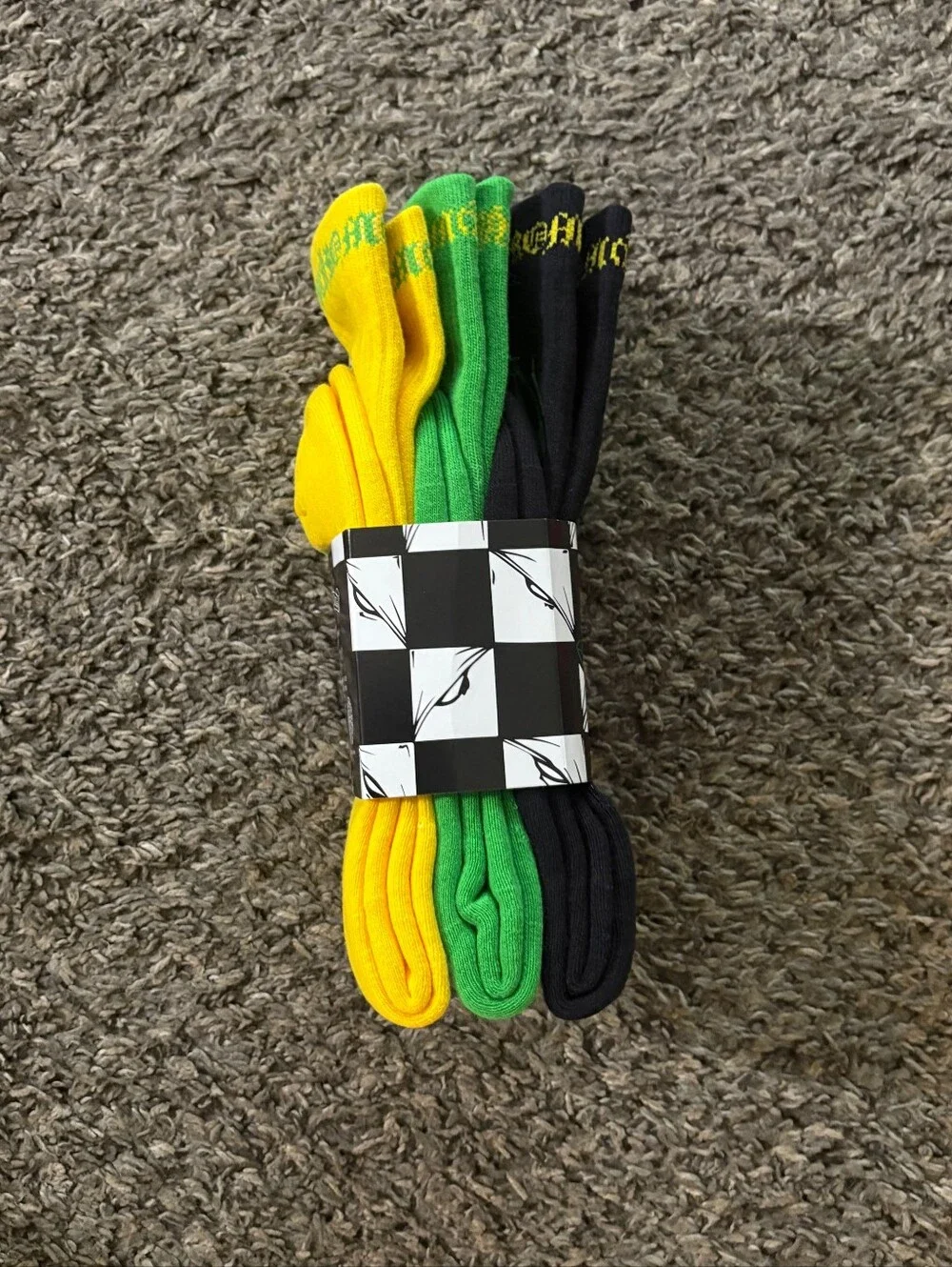 Chrome Hearts x Matty Boy FlameSocks 'Green/Yellow/Black'